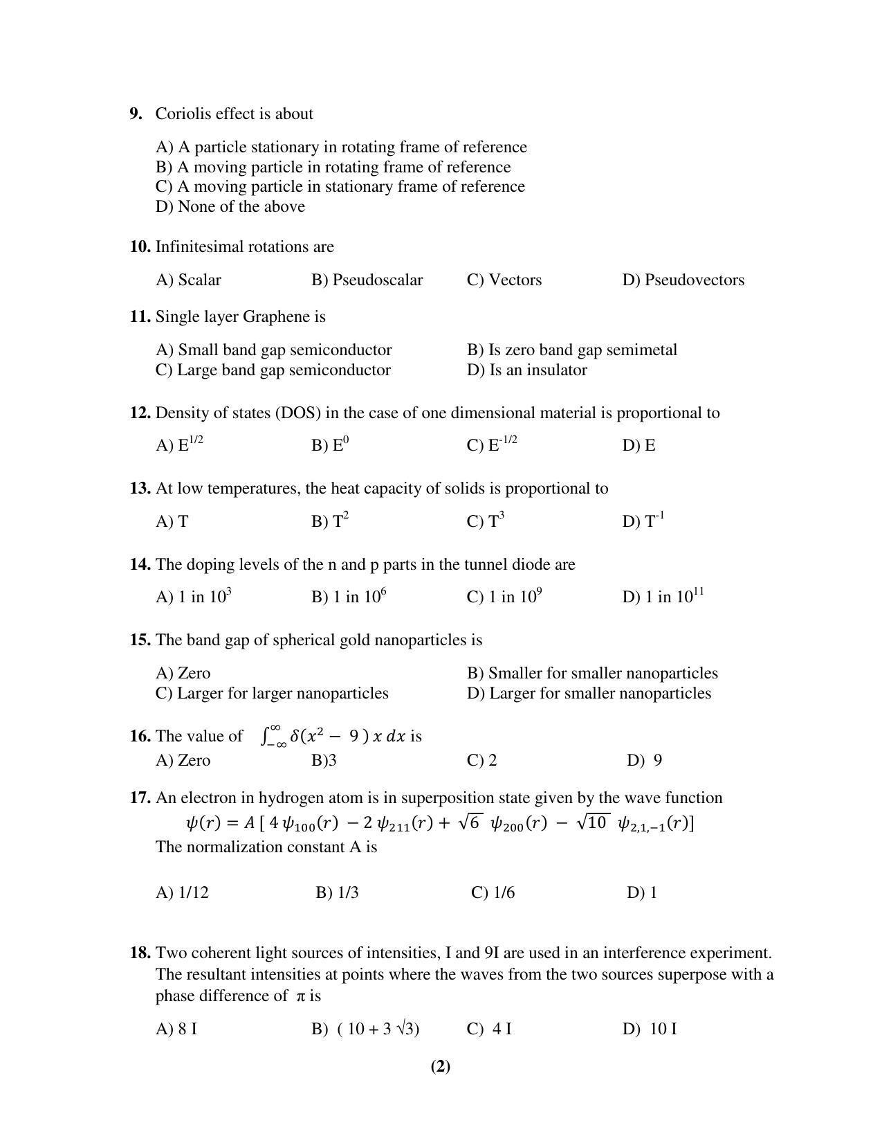 PU MPET Mathematics 2017 Question Paper - Page 55