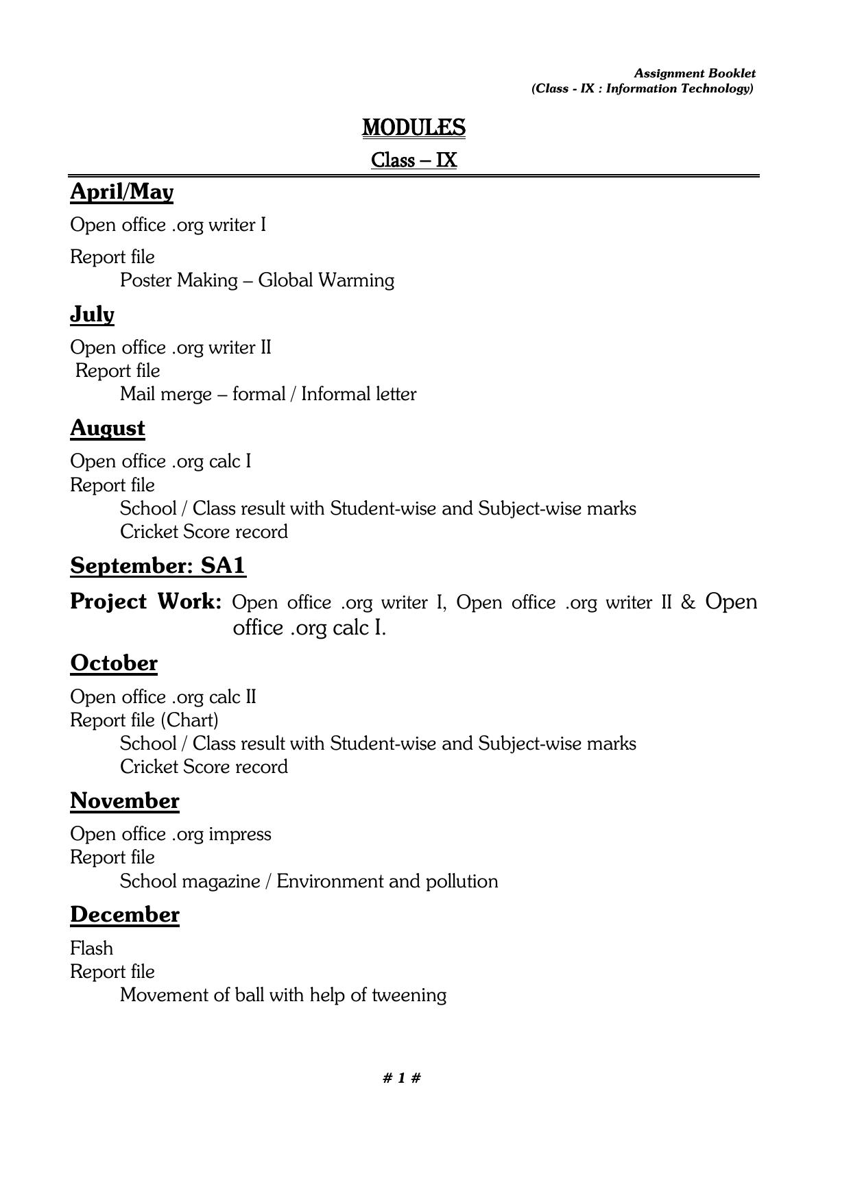 CBSE Worksheets for Class 9 Computer Science Assignment 7 - Page 1