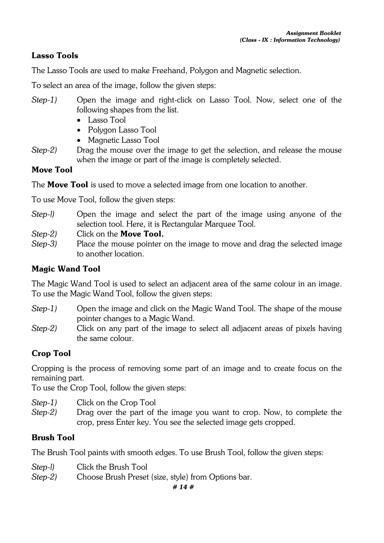 CBSE Worksheets for Class 9 Computer Science Assignment 7 - Page 14