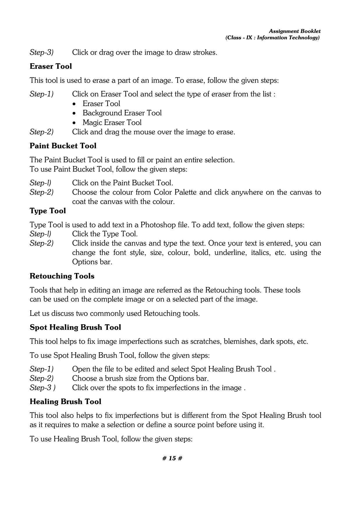 CBSE Worksheets for Class 9 Computer Science Assignment 7 - Page 15