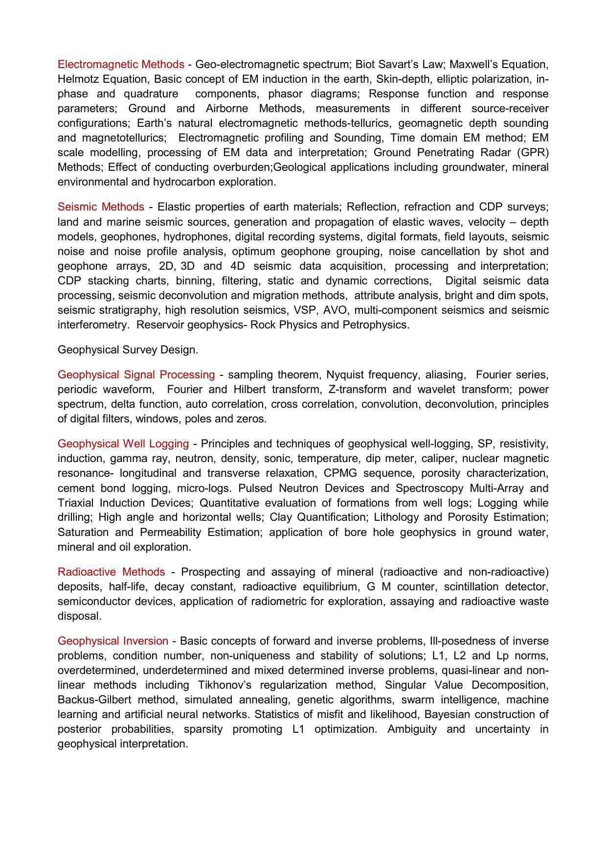 GATE Geology and Geophysics Syllabus - Page 4