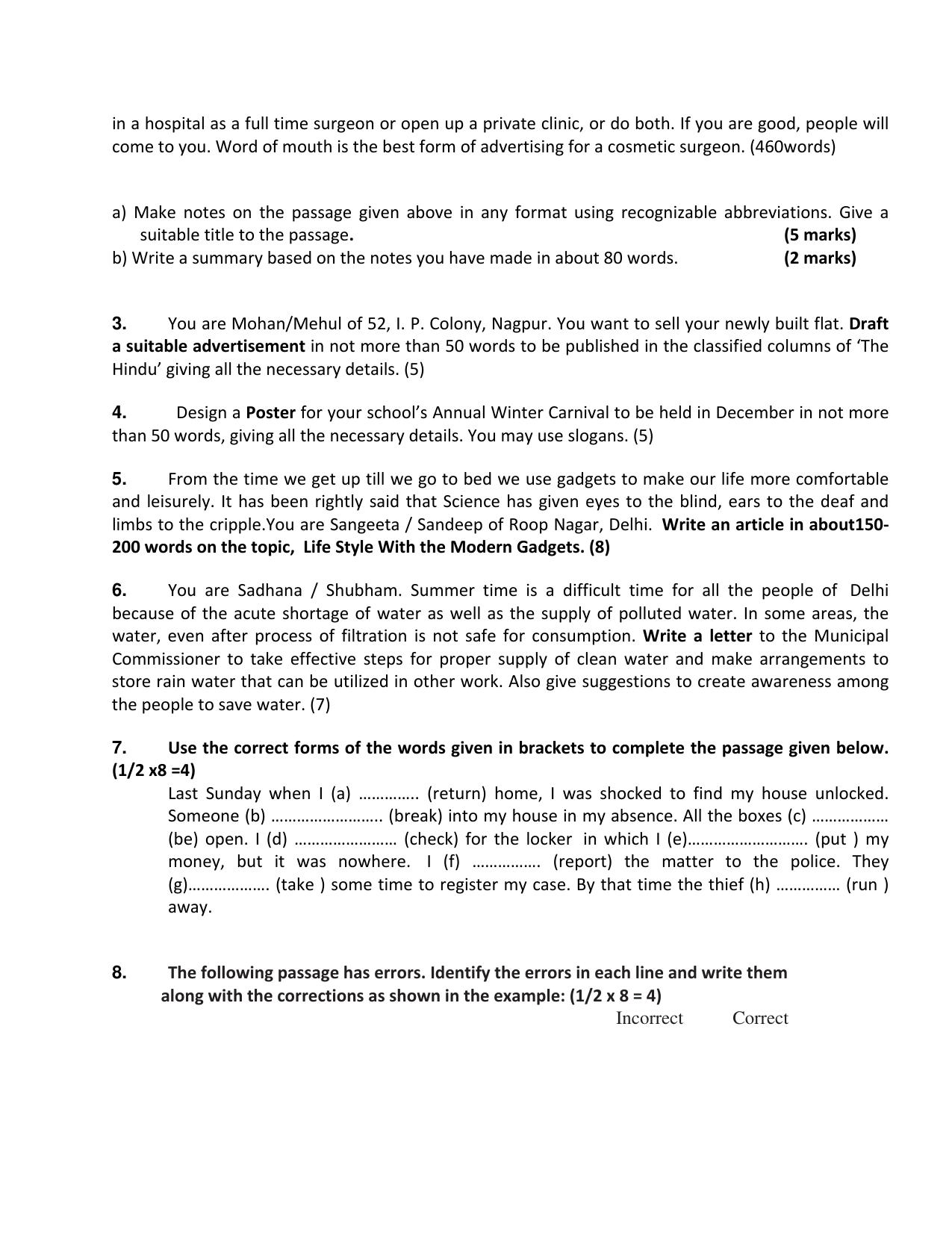 CBSE Worksheets for Class 11 English Assignment 1 - Page 4