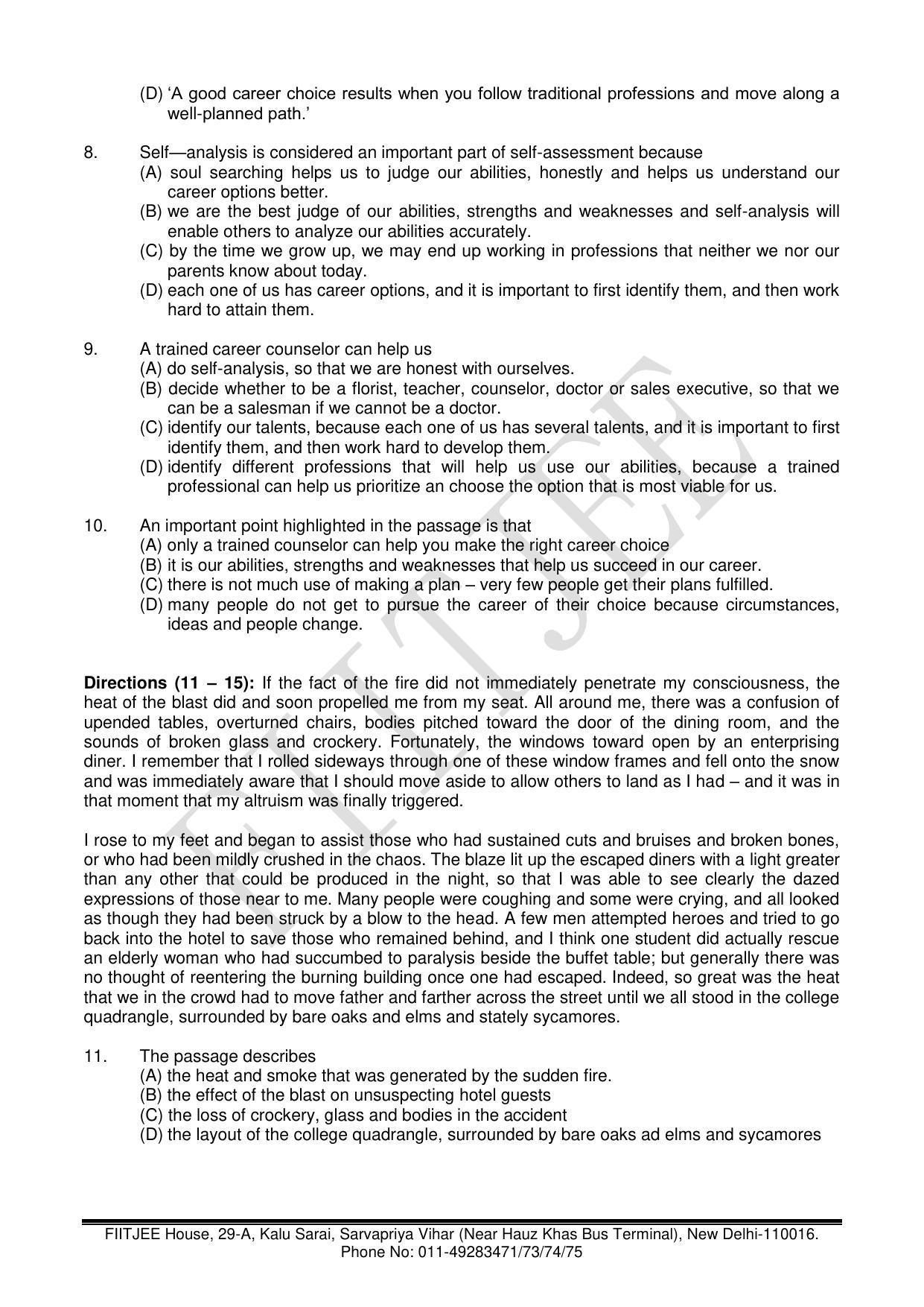 NTSE 2017 (Stage II) Language (LCT) Question Paper (May 14, 2017) - Page 3