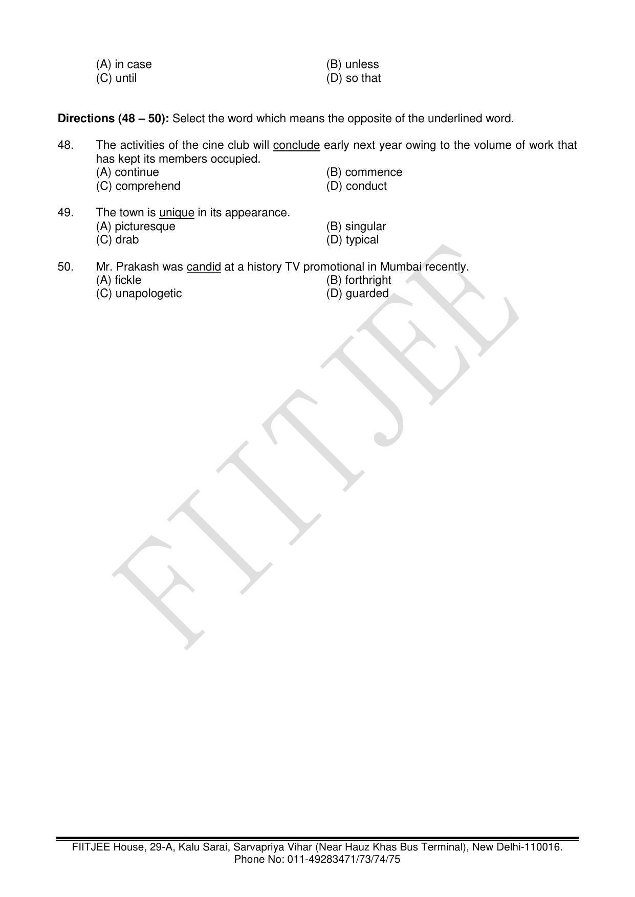 NTSE 2017 (Stage II) Language (LCT) Question Paper (May 14, 2017) - Page 8