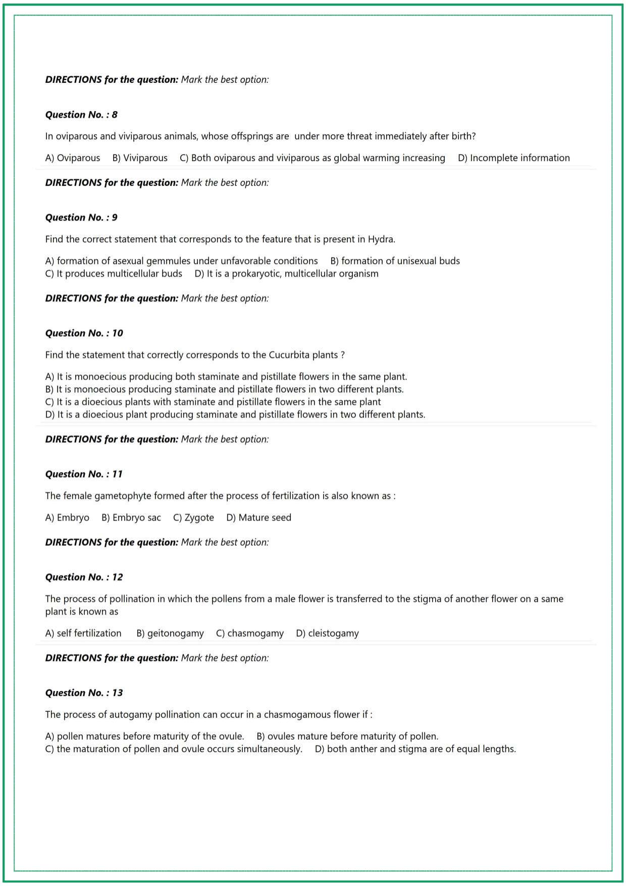 CUET UG Biology Sample Paper - Page 2