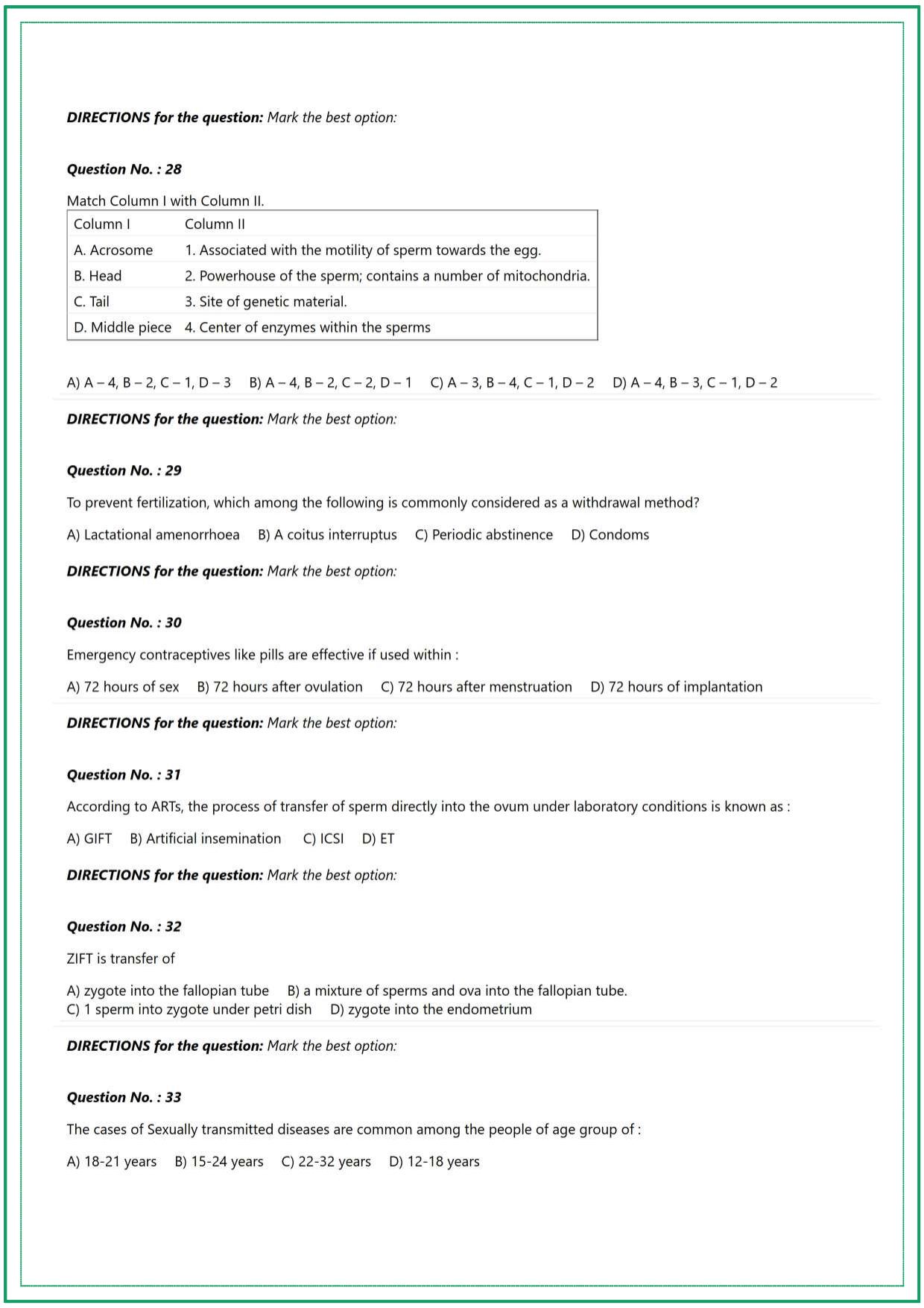 CUET UG Biology Sample Paper - Page 5