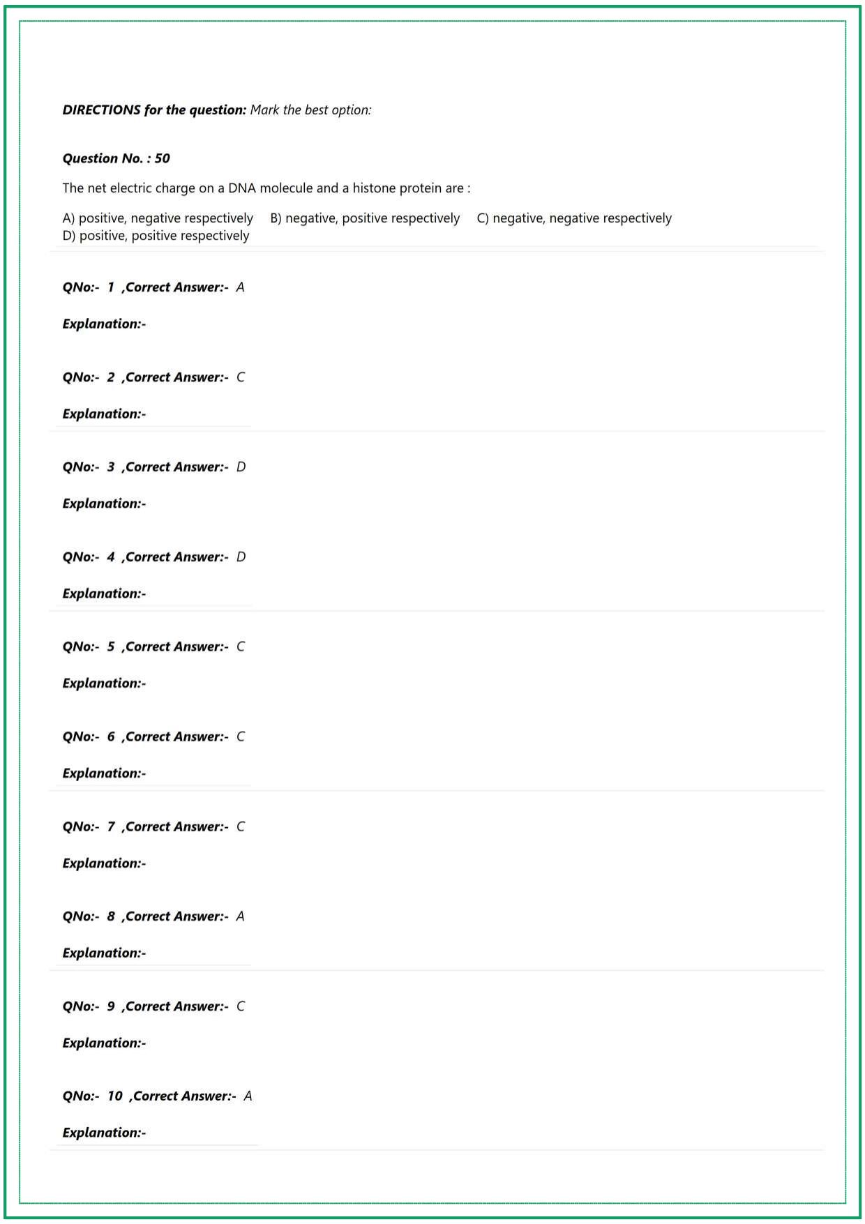 CUET UG Biology Sample Paper - Page 9