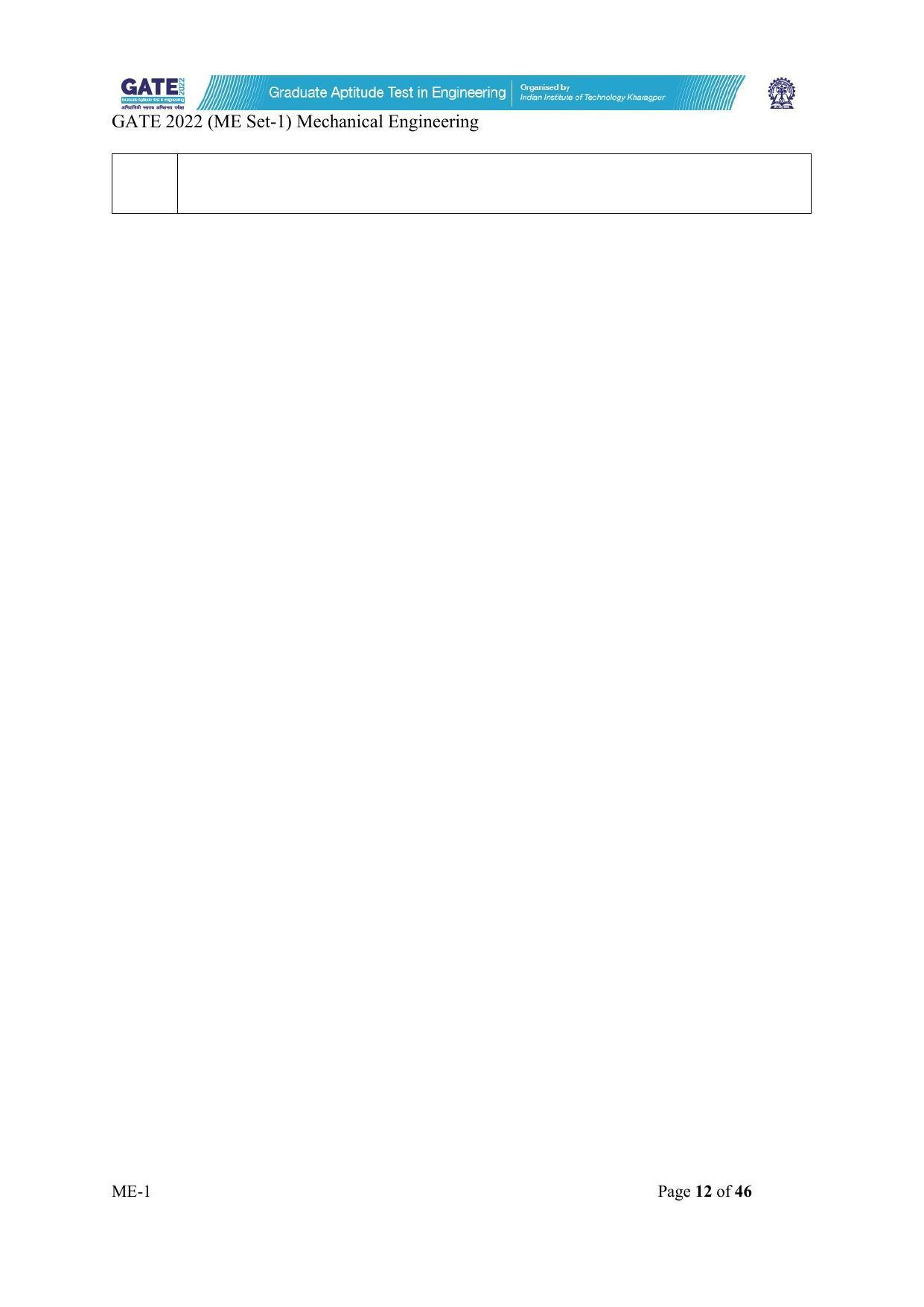 GATE 2022 Mechanical Engineering (ME) Question Paper - Page 13