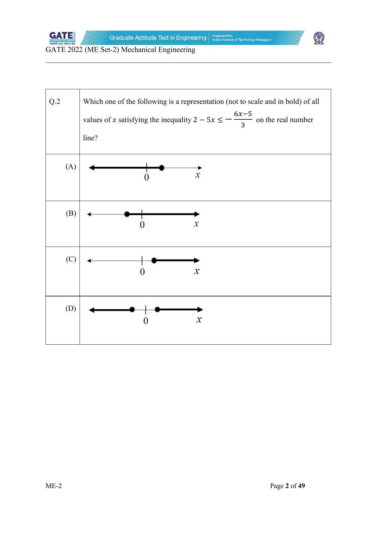 GATE 2022 Mechanical Engineering (ME) Question Paper - Page 52