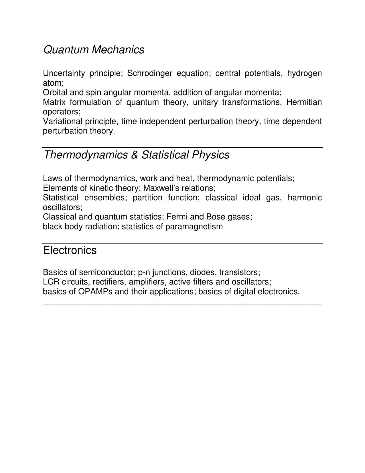 Joint Entrance Screening Test (JEST) Syllabus - Page 2