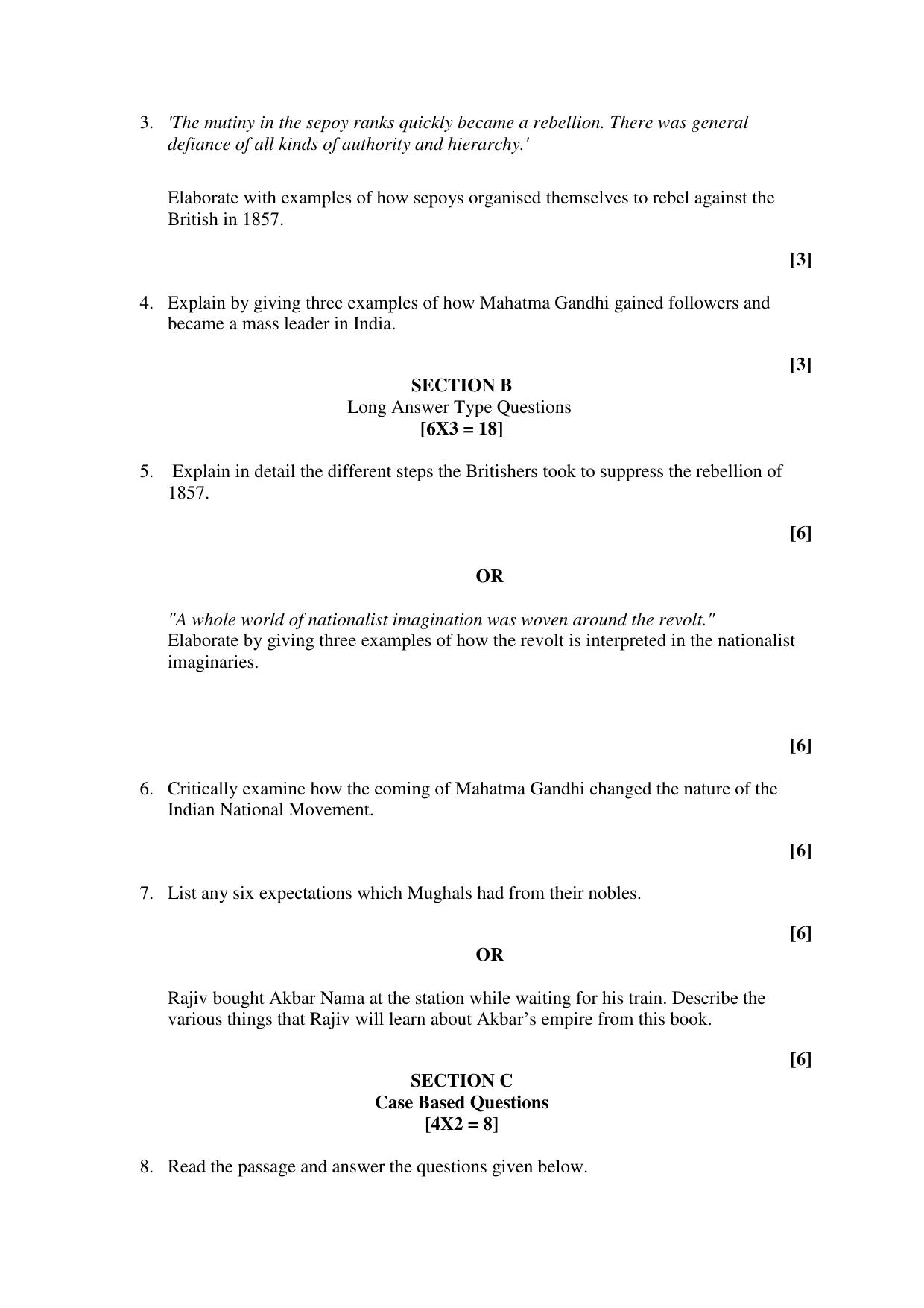 CBSE Class 12 History Term 2 Practice Questions 2021-22 - Page 2