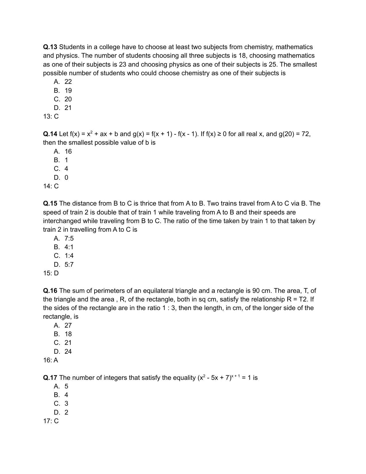 CAT 2020 CAT QA Slot 2 Question Paper - Page 3