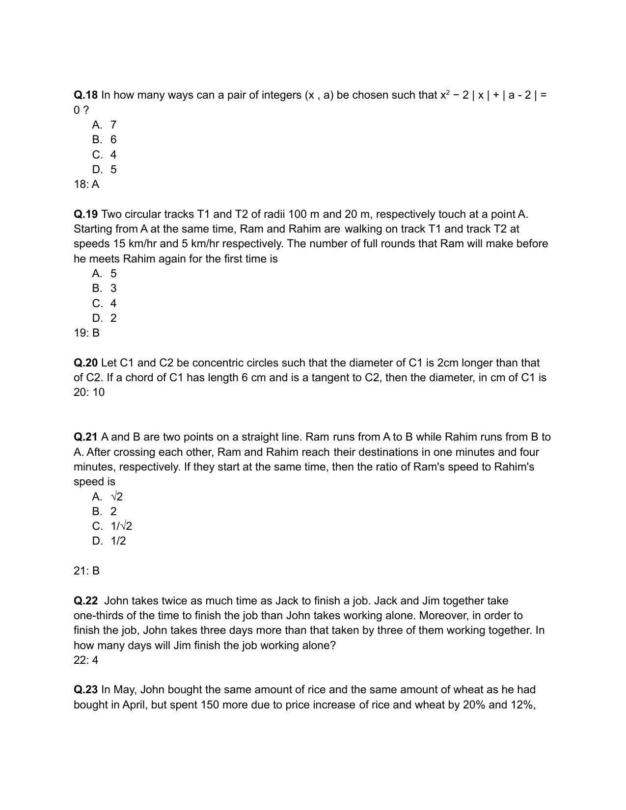 CAT 2020 CAT QA Slot 2 Question Paper - Page 4