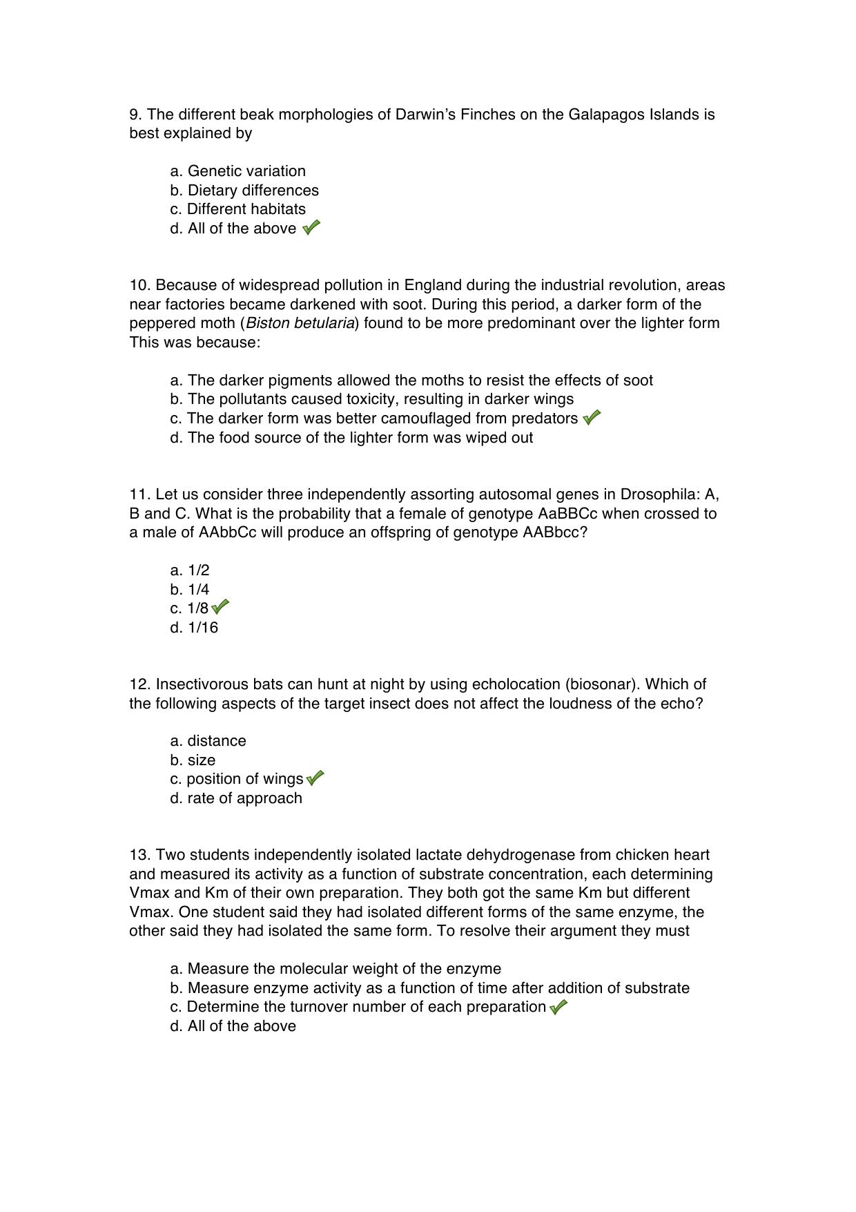 JGEEBILS Biology Answer Keys 2015 - Page 13
