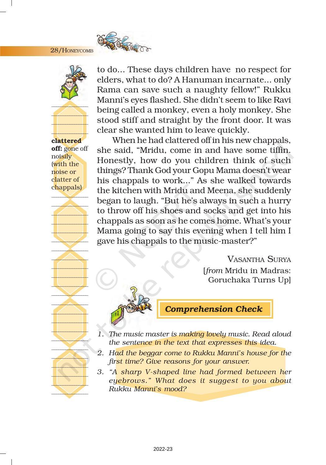 NCERT Book for Class 7 English (Honeycomb): Chapter 2-A Gift of Chappals - Page 11