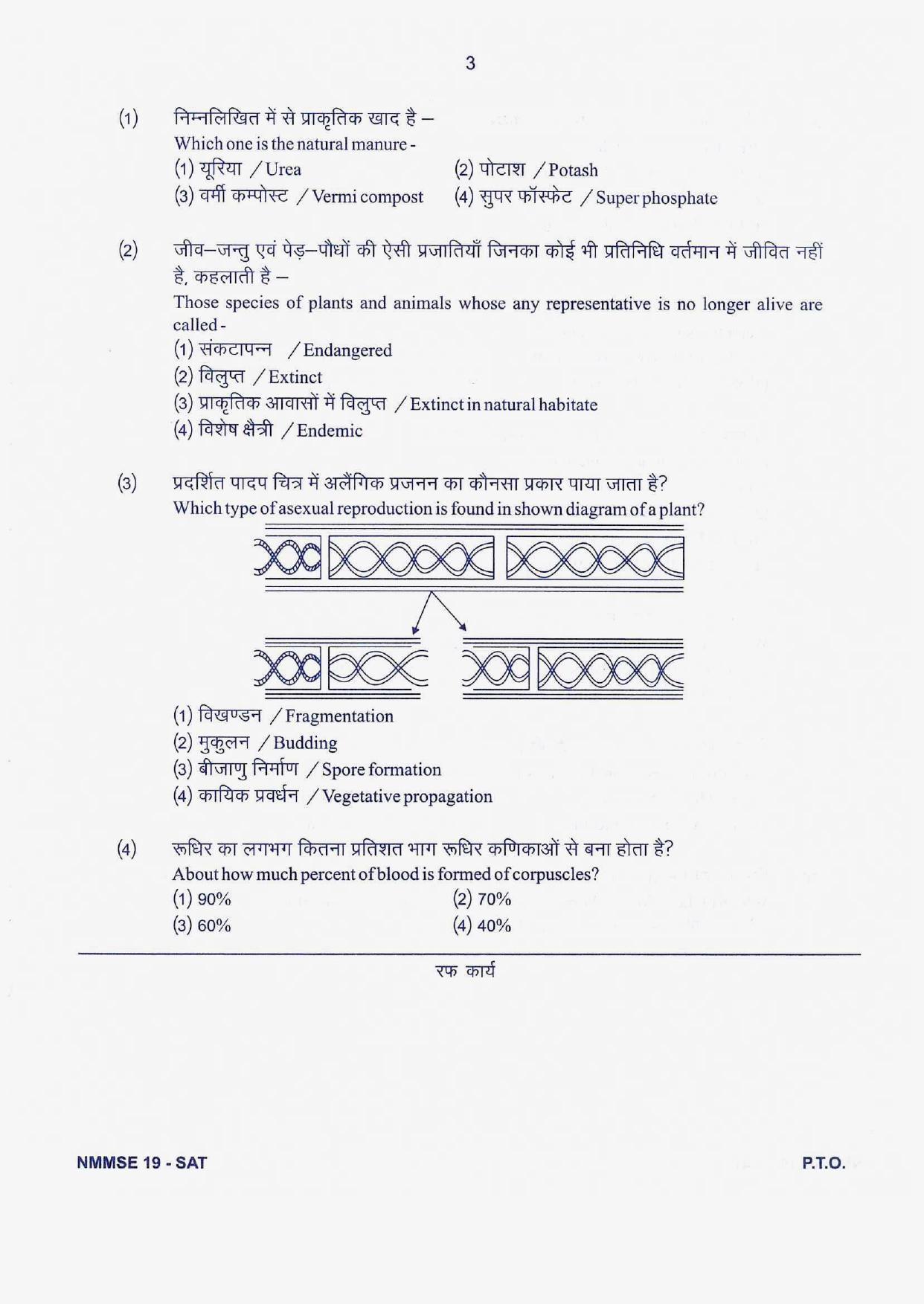 Rajasthan NMMS 2019 Question Papers MAT and SAT - Page 18