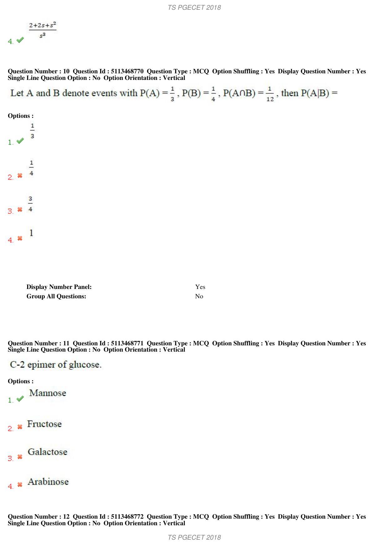 TS PGECET 2018: Food Technology Question Papers - Page 5
