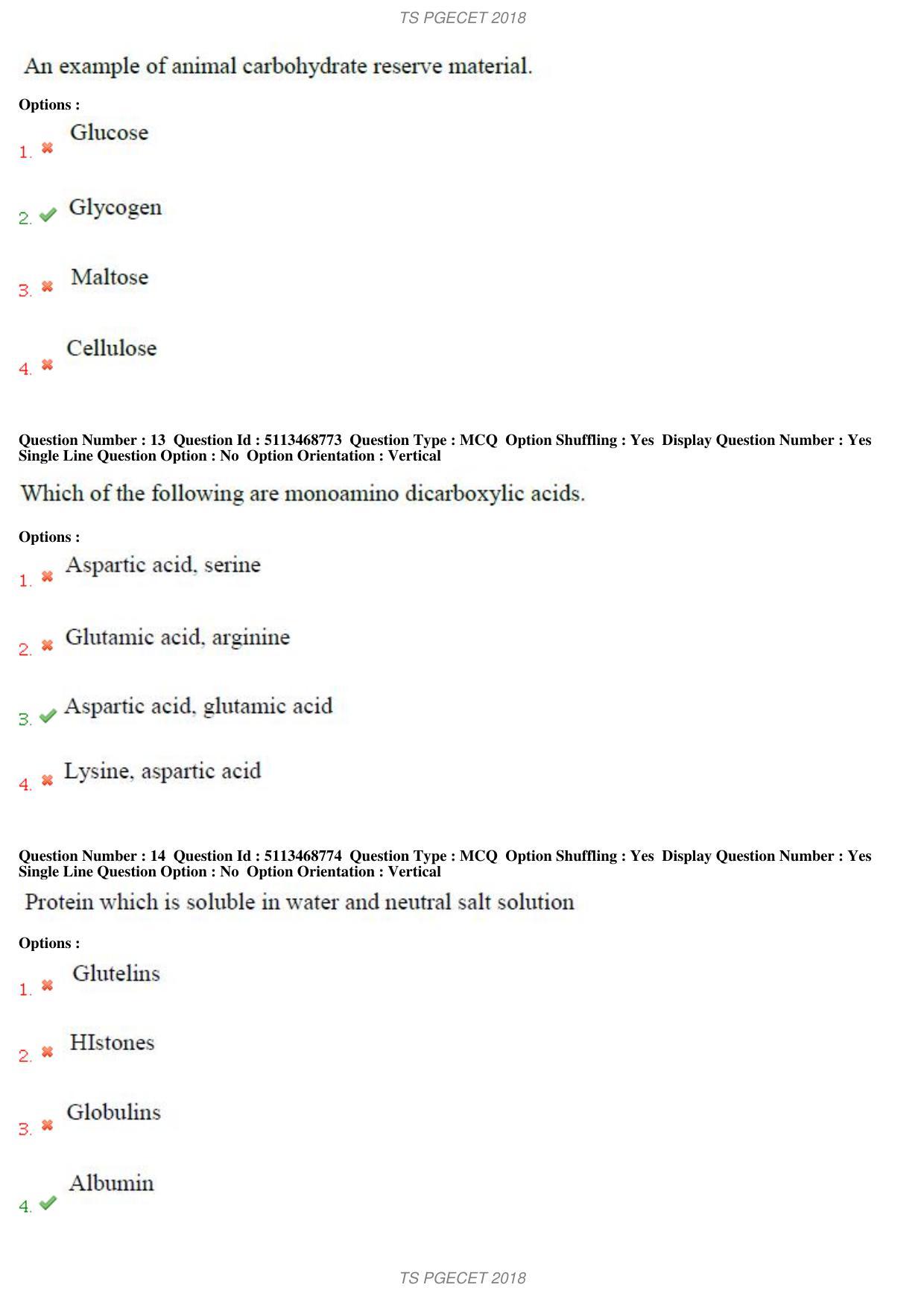 TS PGECET 2018: Food Technology Question Papers - Page 6