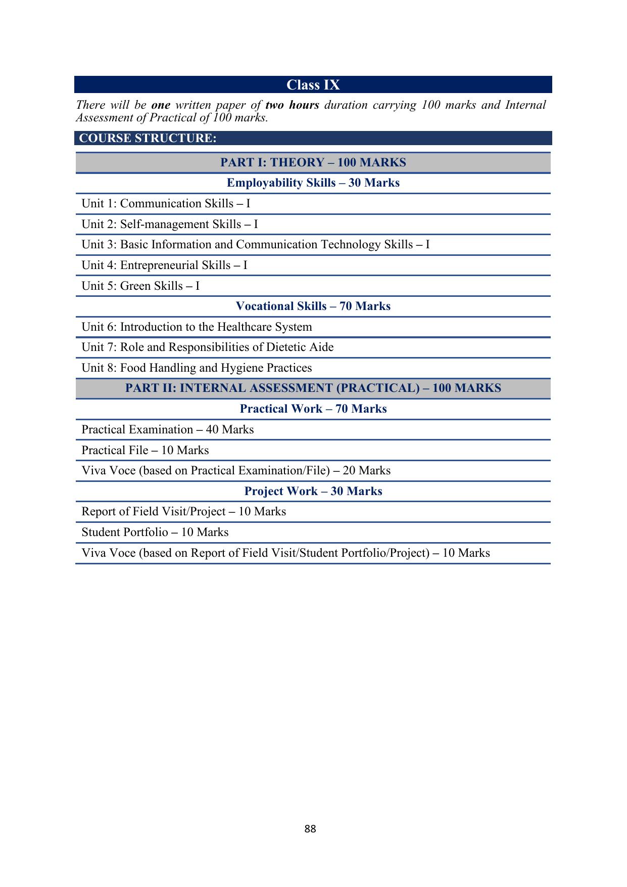 ICSE Dietetic Aide Syllabus 2026 - Page 3