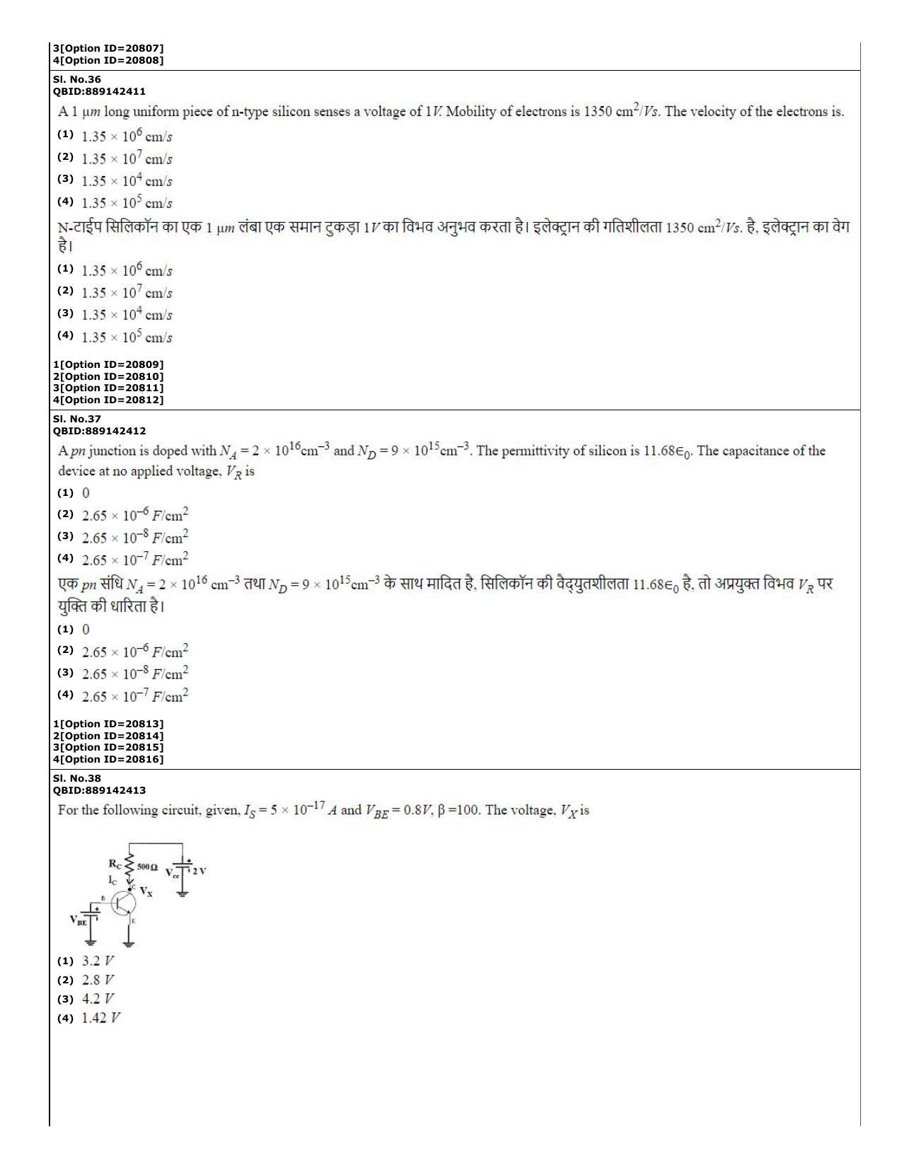 CUET (PG) 2022: PGQP-08 Electronic com engg. _ Communication and Inf. Engg (07-09-2022) Question Paper - Page 15