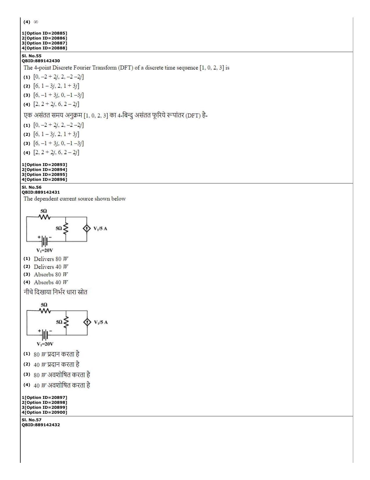 CUET (PG) 2022: PGQP-08 Electronic com engg. _ Communication and Inf. Engg (07-09-2022) Question Paper - Page 21