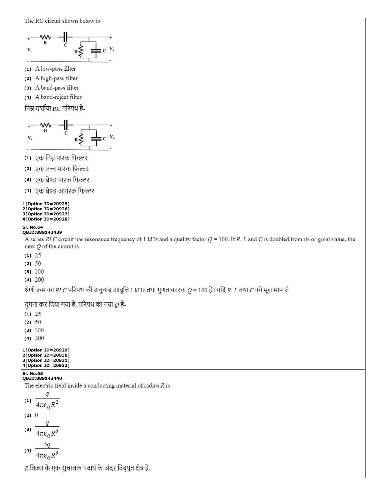 CUET (PG) 2022: PGQP-08 Electronic com engg. _ Communication and Inf. Engg (07-09-2022) Question Paper - Page 25