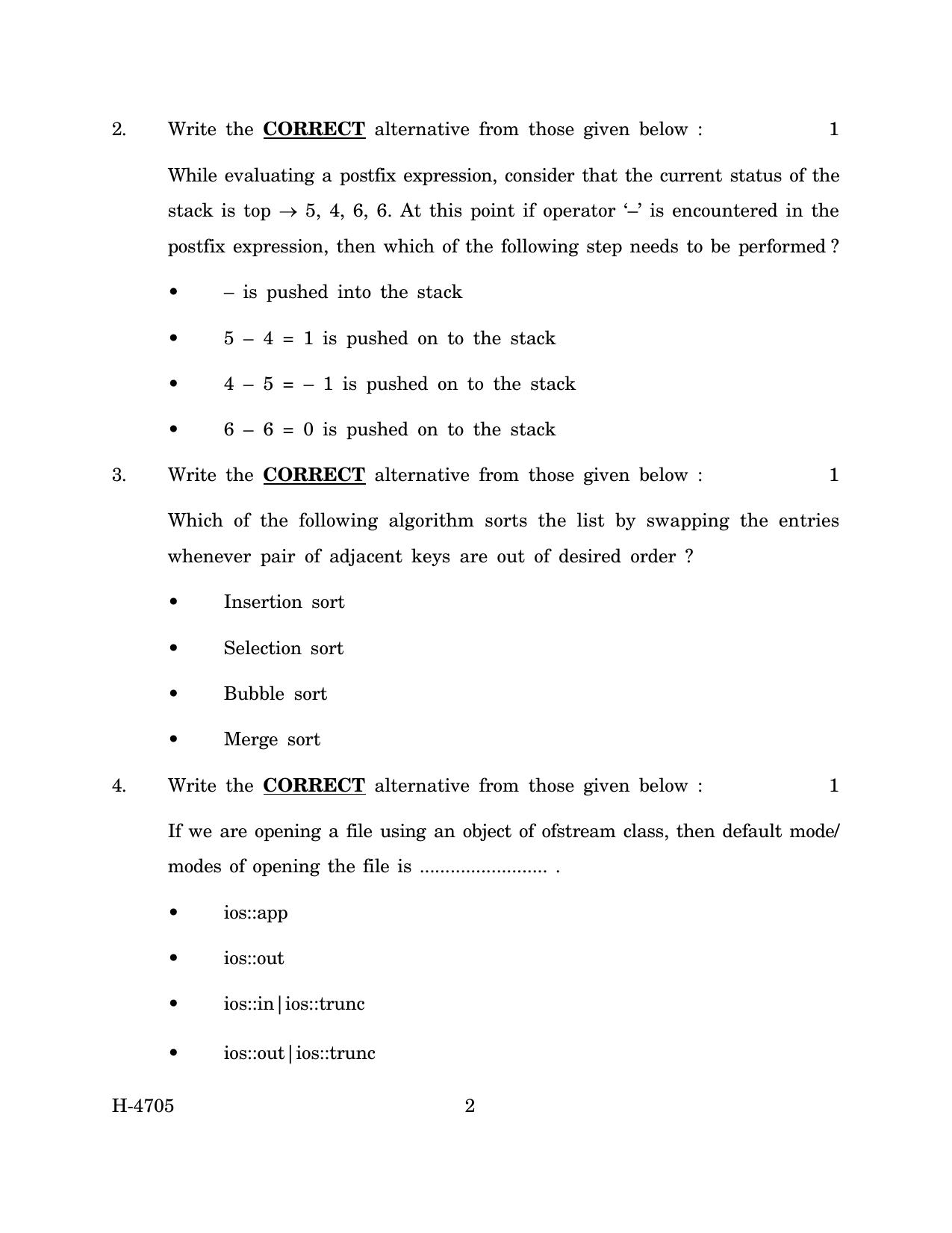 Goa Board Class 12 Computer Science (March 2024) Question Paper - Page 2