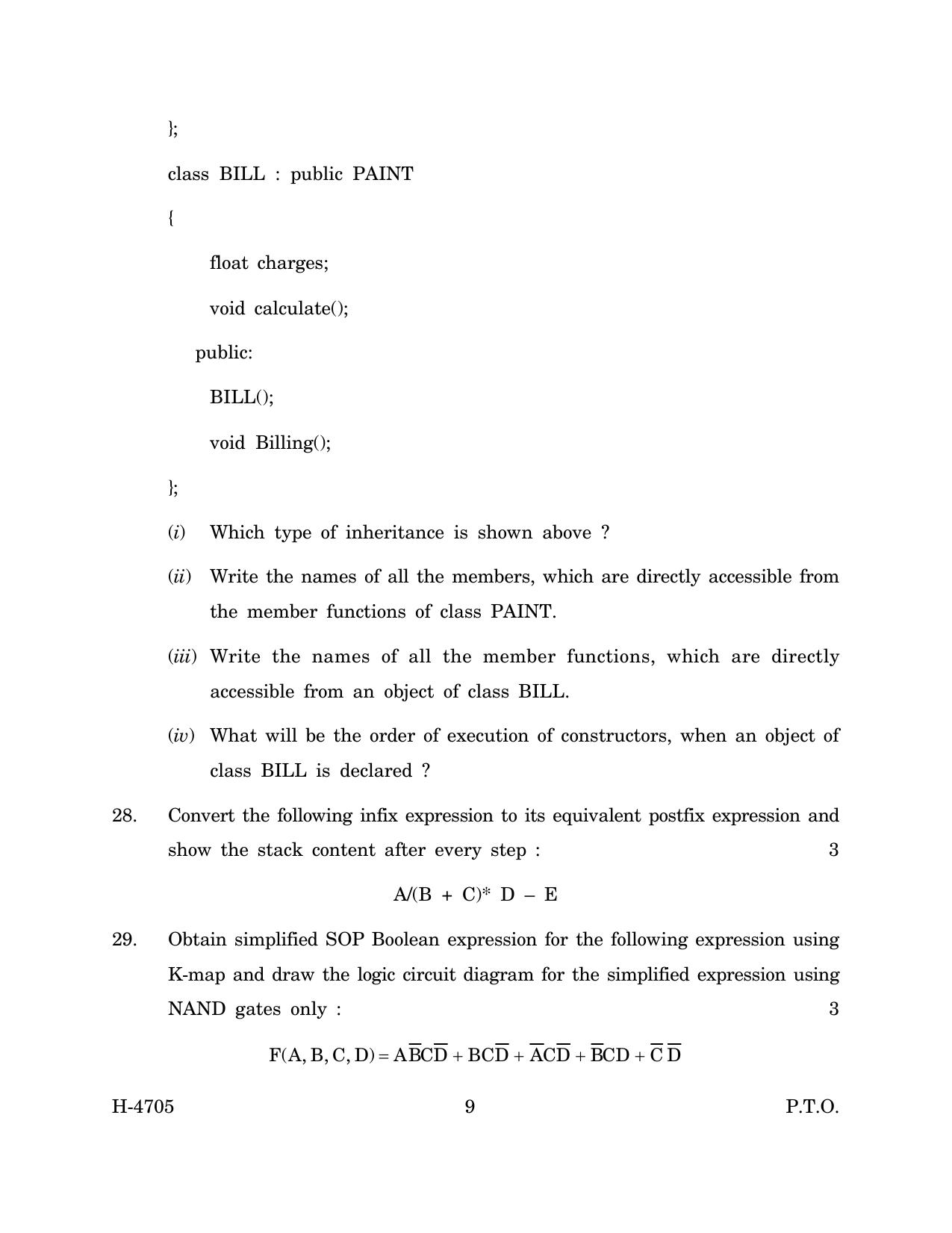 Goa Board Class 12 Computer Science (March 2024) Question Paper - Page 9