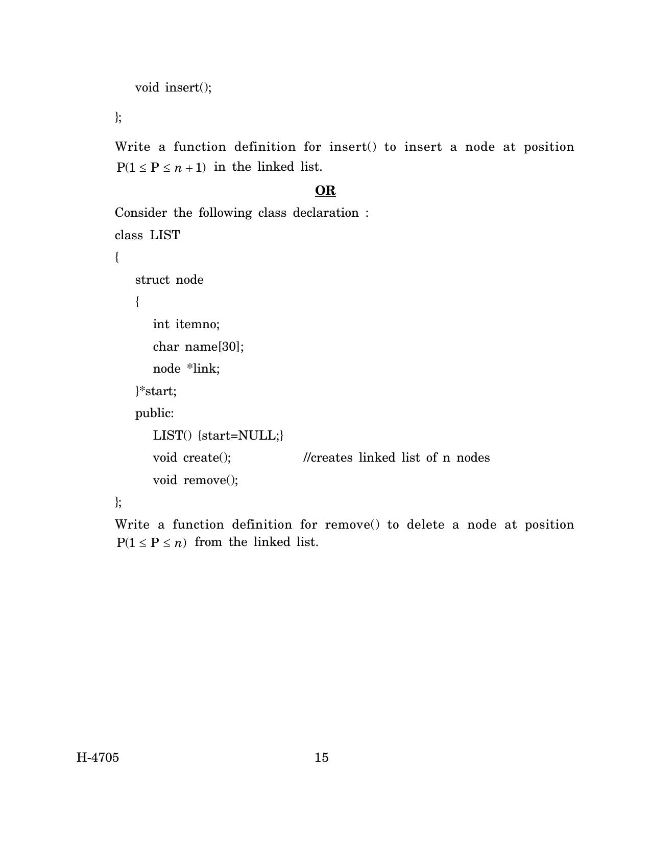 Goa Board Class 12 Computer Science (March 2024) Question Paper - Page 15