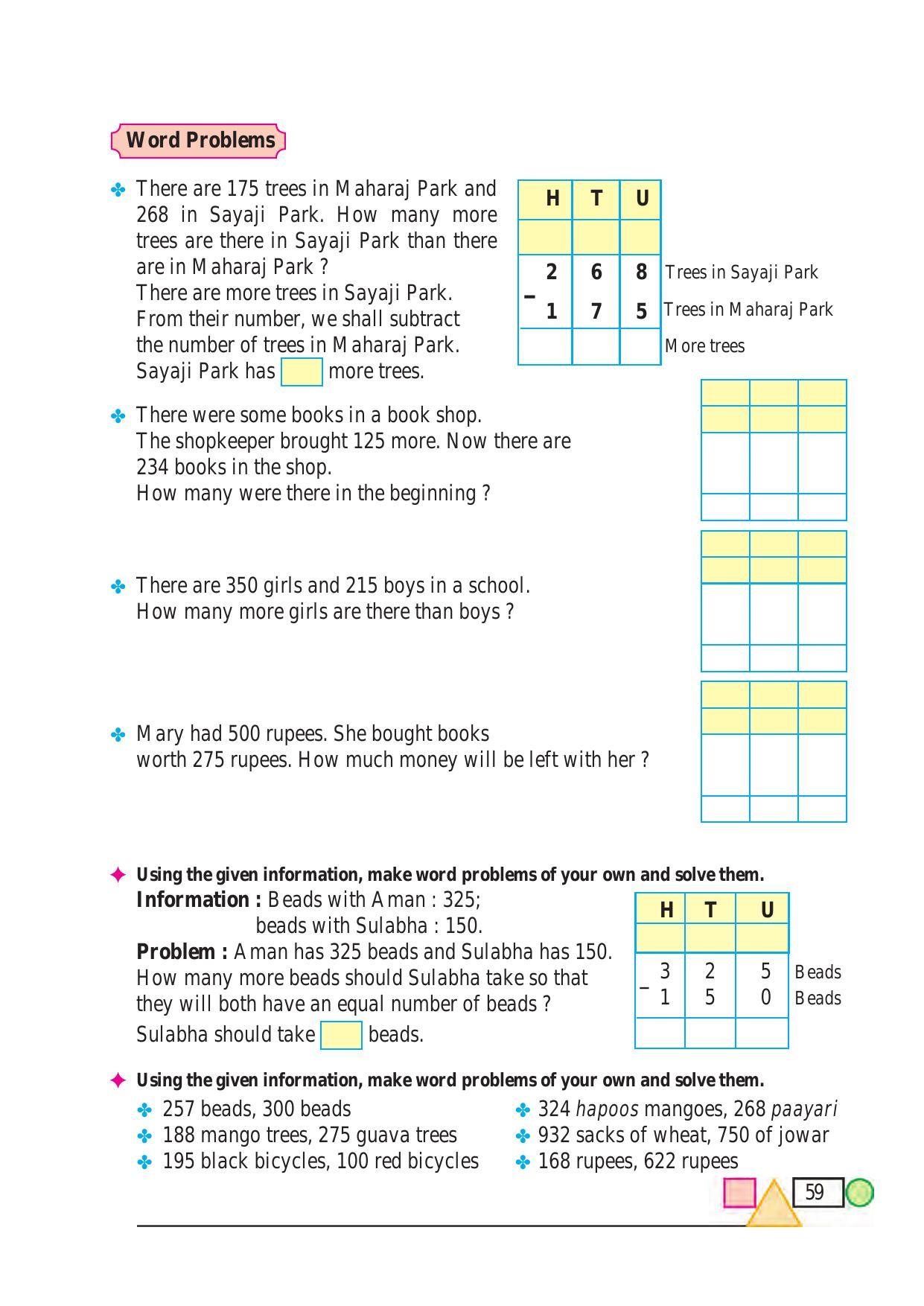 Maharashtra Board Class 3 Maths (English Medium) Textbook - Page 69