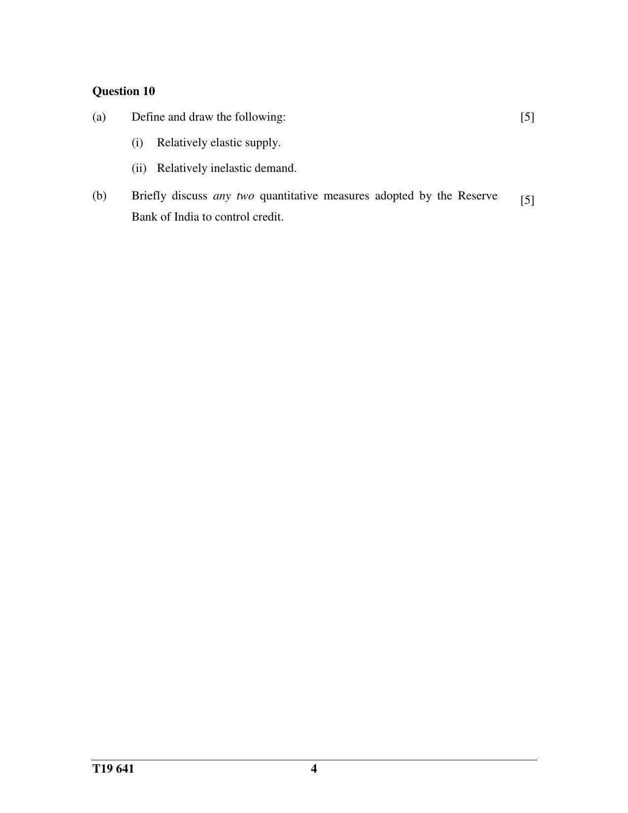 ISC Class 12 2019 Economics Question Paper - Page 4
