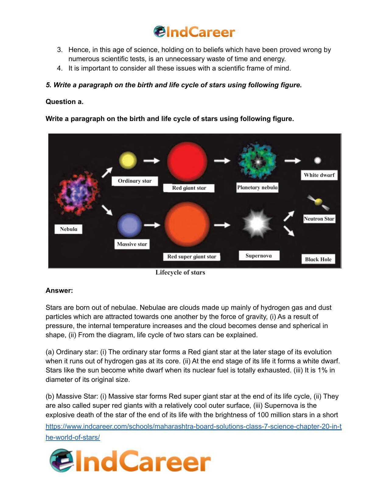 Maharashtra Board Solutions Class 7-Science: Chapter 20- In the World of Stars - Page 5