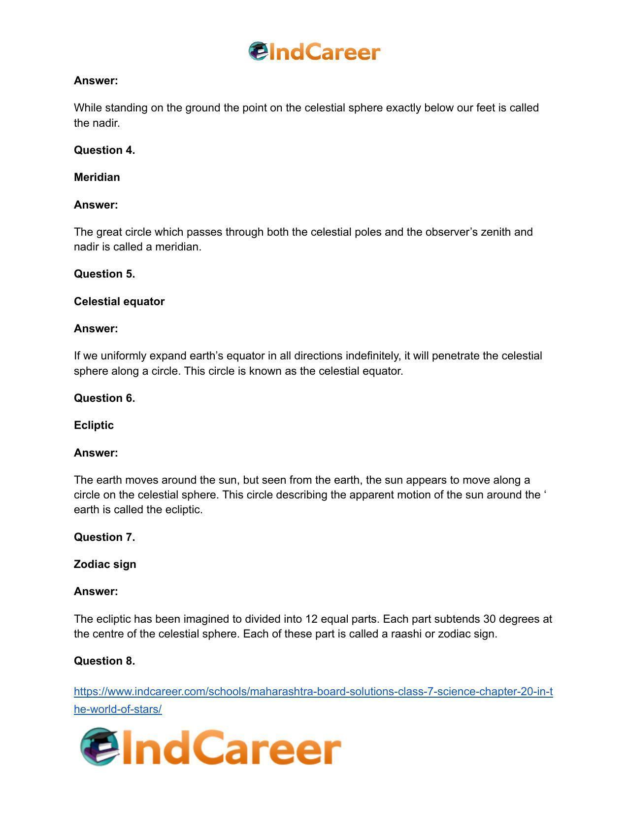 Maharashtra Board Solutions Class 7-Science: Chapter 20- In the World of Stars - Page 13