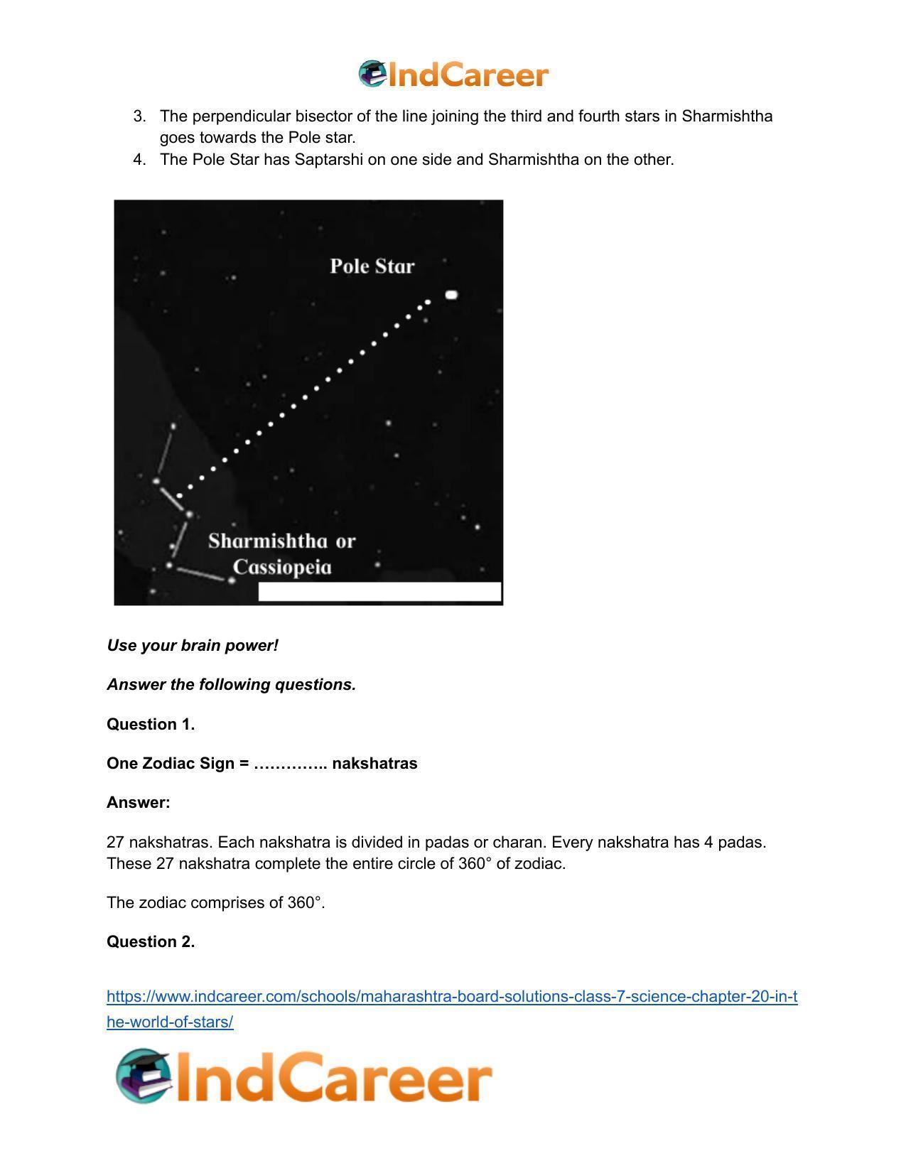 Maharashtra Board Solutions Class 7-Science: Chapter 20- In the World of Stars - Page 18