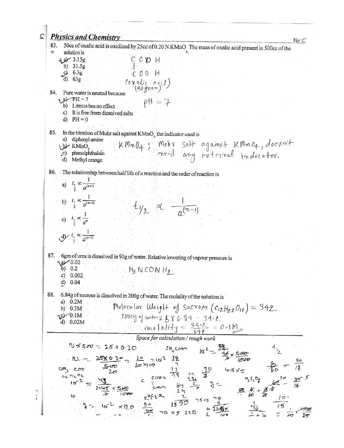 COMEDK UGET 2019 Chemistry Question Paper - Page 4