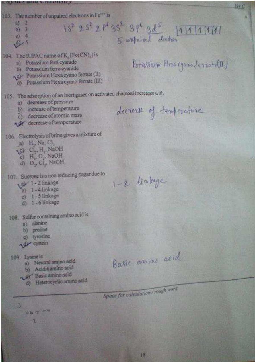 COMEDK UGET 2019 Chemistry Question Paper - Page 7