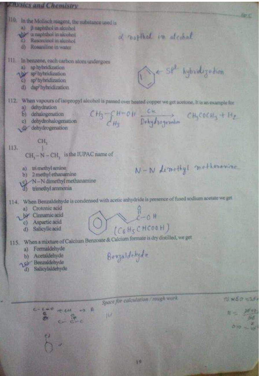COMEDK UGET 2019 Chemistry Question Paper - Page 8