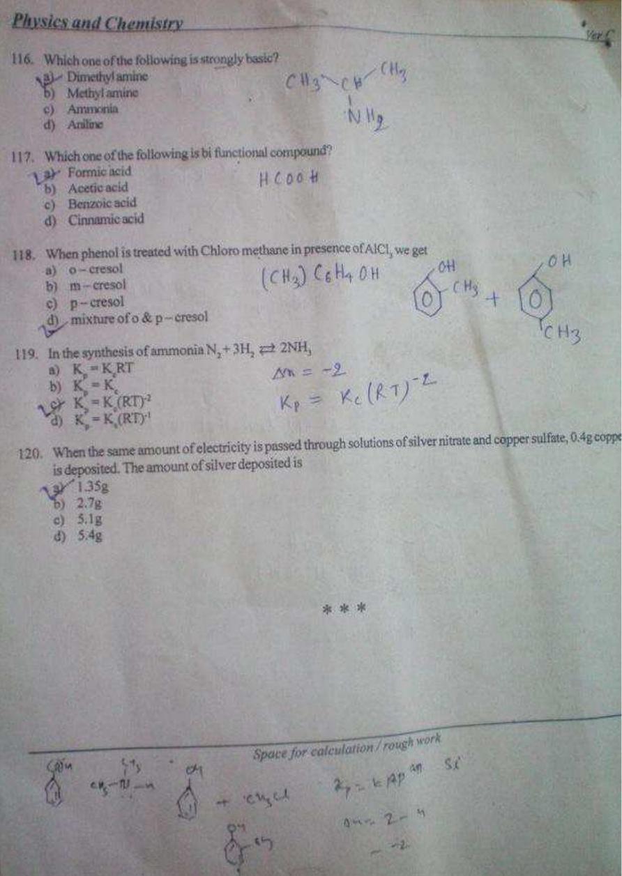 COMEDK UGET 2019 Chemistry Question Paper - Page 9
