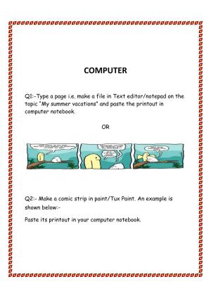 Worksheet for Class 2 Computers Assignment 5