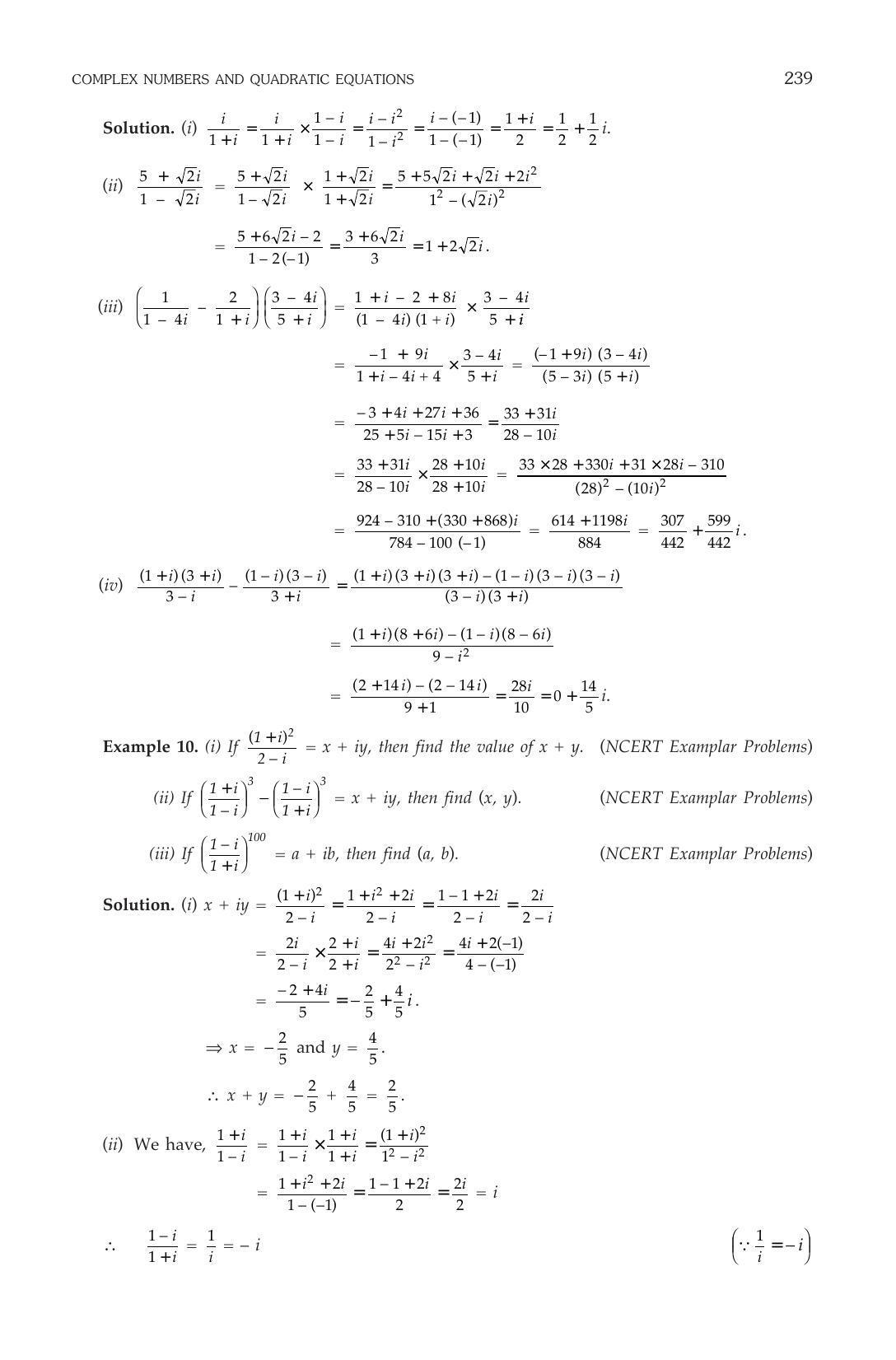 ML Aggarwal Class 11 Solutions: Complex Numbers and Quadratic Equations - Page 12