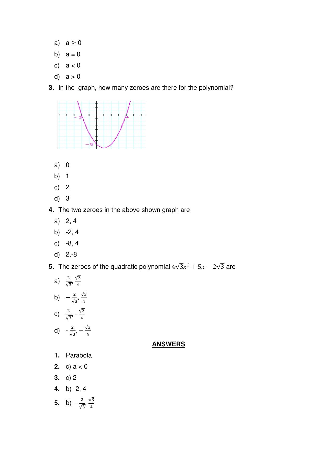 CBSE Class 10 Mathematics Question Bank - Page 8