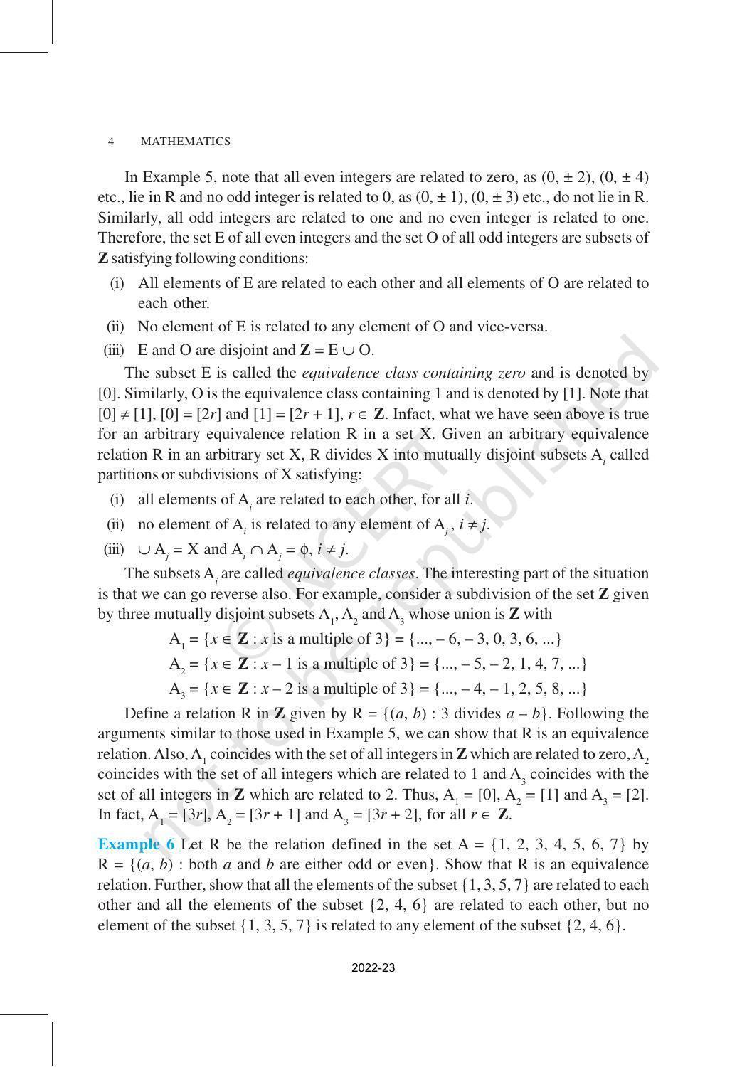 NCERT Book for Class 12 Maths Chapter 1 Relation and Functions - Page 4
