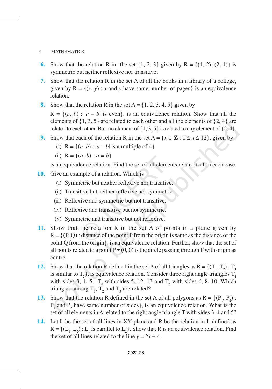 NCERT Book for Class 12 Maths Chapter 1 Relation and Functions - Page 6