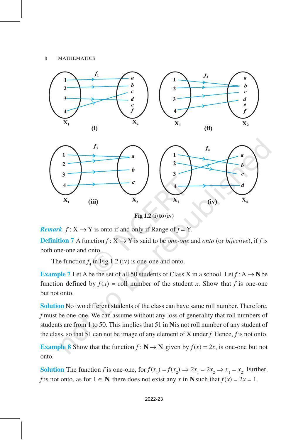 NCERT Book for Class 12 Maths Chapter 1 Relation and Functions - Page 8