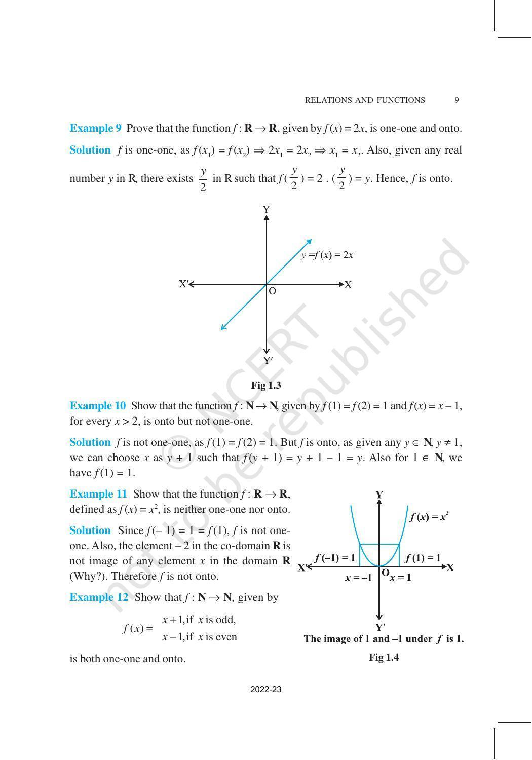 NCERT Book for Class 12 Maths Chapter 1 Relation and Functions - Page 9