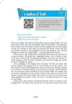 NCERT Book for Class 10 English Footprints Without Feet Chapter 4 A Question of Trust