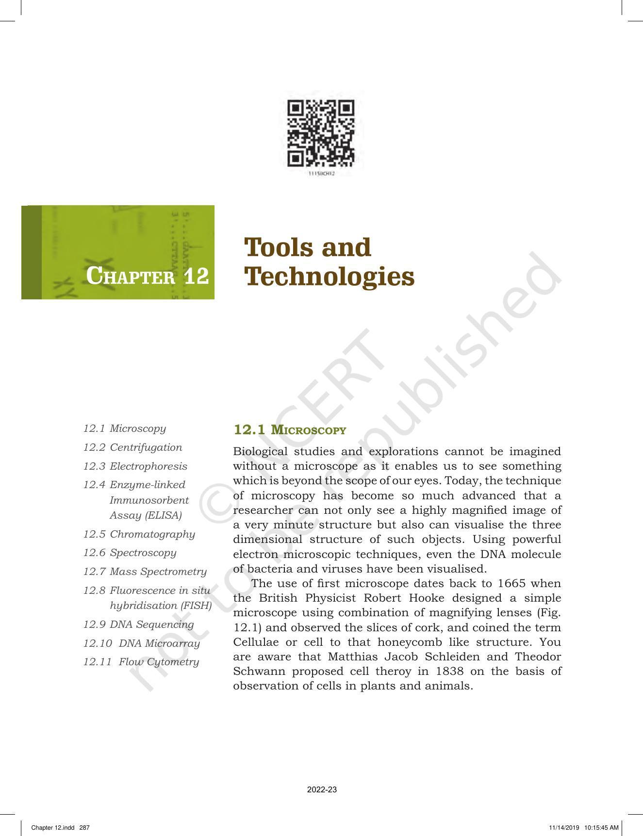 NCERT Book for Class 11 Biotechnology Chapter 12 Tools and Technologies - Page 3