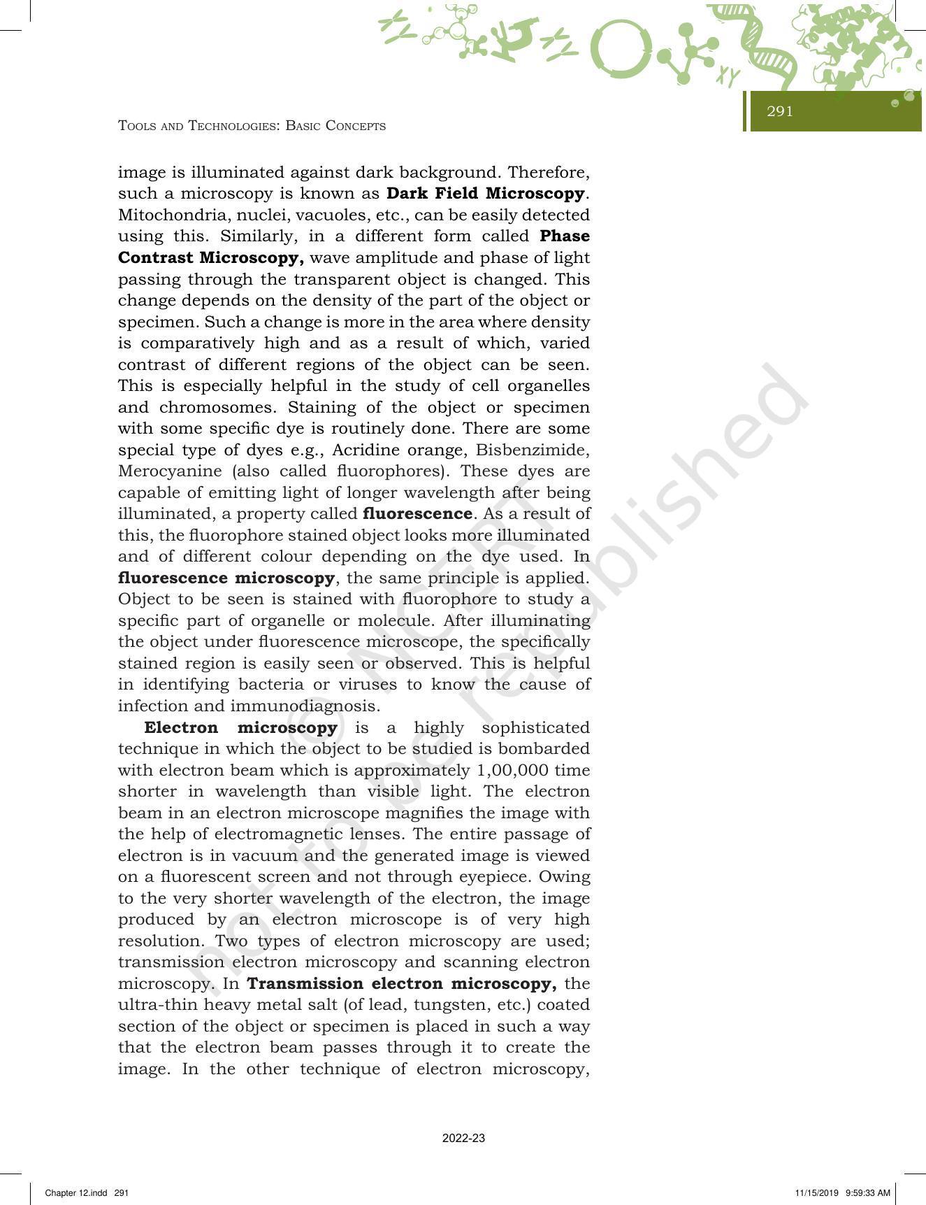 NCERT Book for Class 11 Biotechnology Chapter 12 Tools and Technologies - Page 7