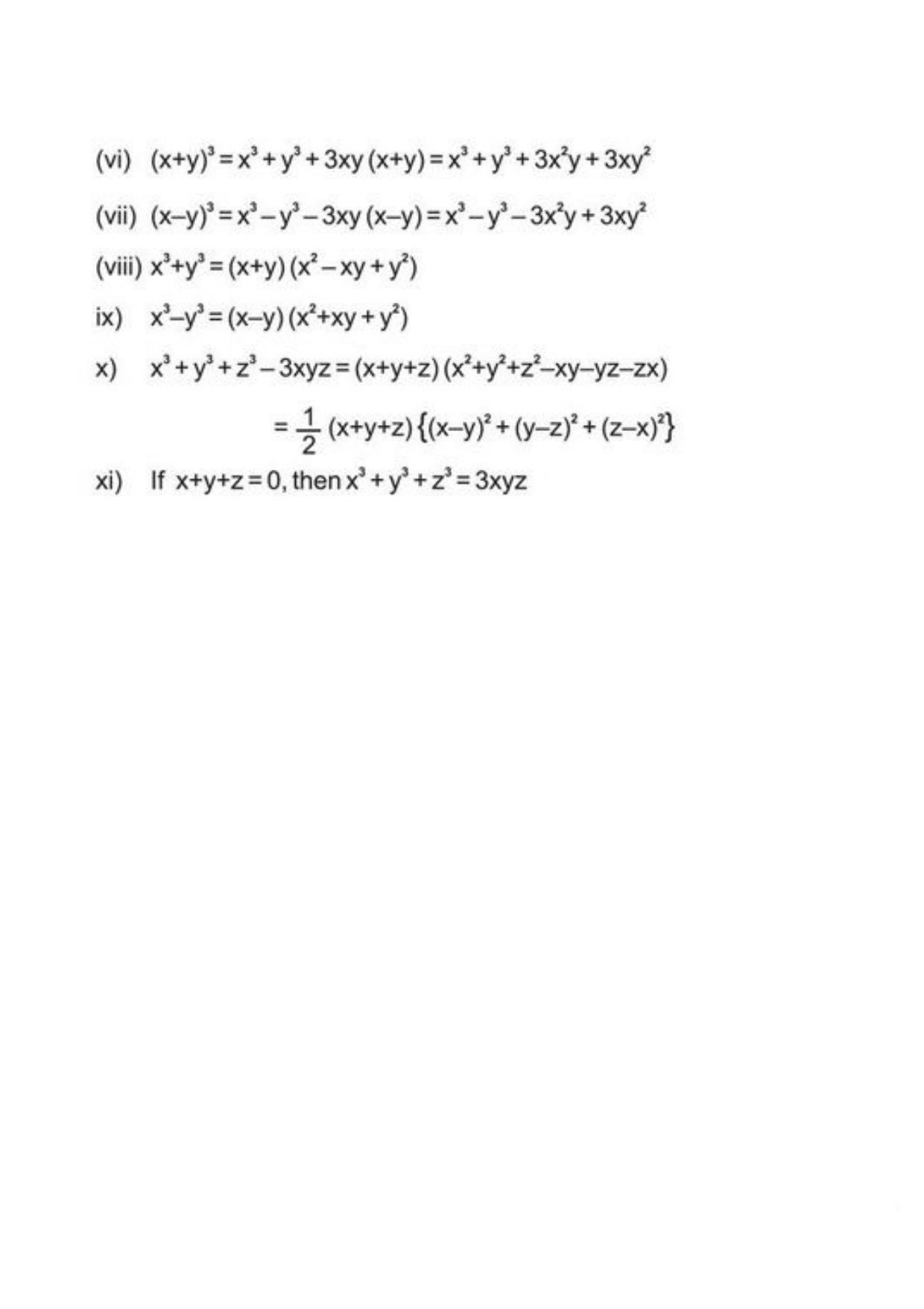 Class 9 Notes, Question & Practice Paper - Mathematics (Topic 2 : Polynomials) - Page 4