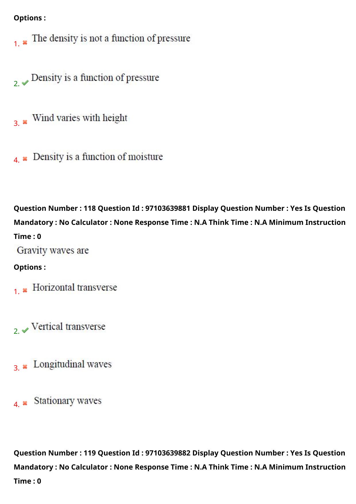 AP RCET 2024 Meteorology and Physical Oceanography Question Paper (05-05-2024 (Sunday) Session-I) - Page 68